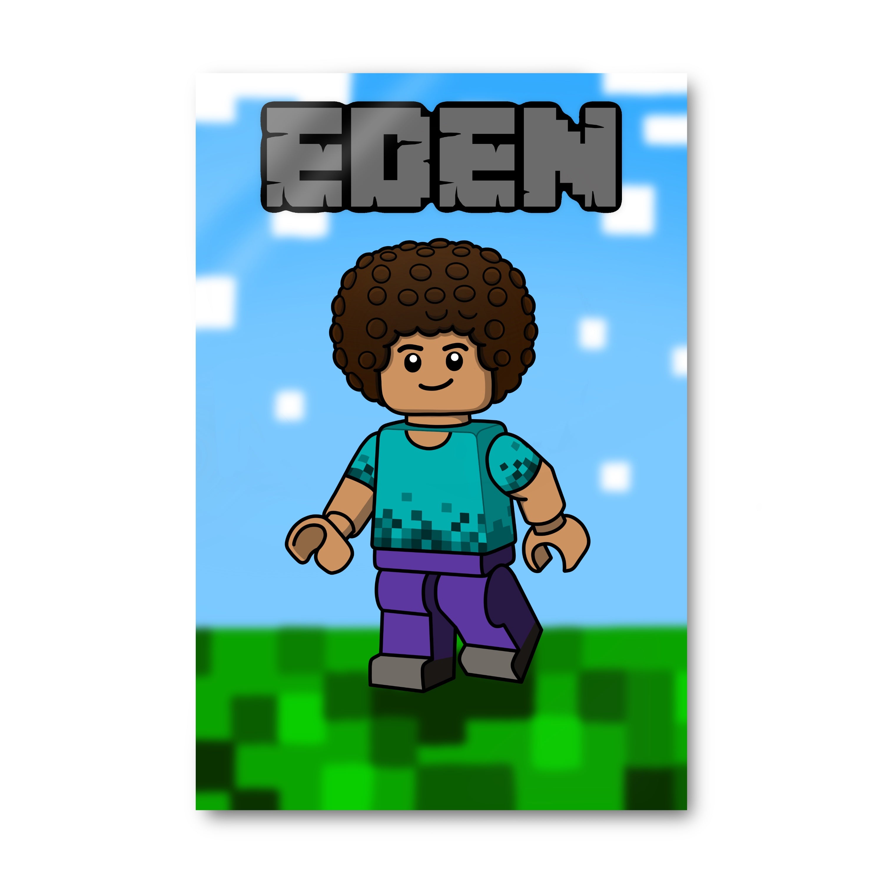 Lego Minecraft Inspired Poster - Personalised